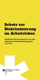 Cover der Broschüre "Beschwerdestellen bei Diskriminierung" Cover der Broschüre "Beschwerdestellen bei Diskriminierung"