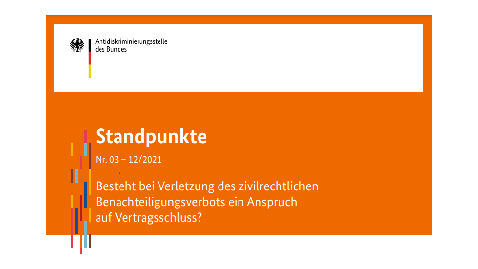 Standpunkte 03 - Benachteiligungsverbot Standpunkte 03 - Benachteiligungsverbot