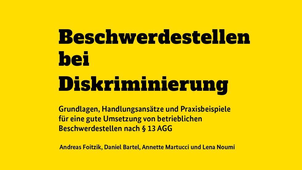 Cover Beschwerdestellen bei Diskriminierung Cover Beschwerdestellen bei Diskriminierung