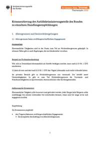 Kommentierung der Antidiskriminierungsstelle des Bundes zu einzelnen Handlungsempfehlungen Kommentierung der Antidiskriminierungsstelle des Bundes zu einzelnen Handlungsempfehlungen