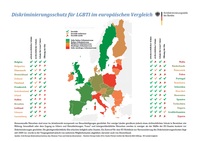 Europakarte der LGBTI-Rechte (Quelle: ADS, ILGA Europe; Gunda-Werner-Institut der Heinrich-Böll-Stiftung) Europakarte der LGBTI-Rechte