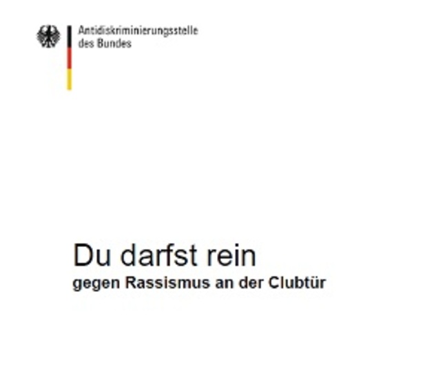 Flyer "Du darfst rein - gegen Rassismus an der Clubtür" (für Vorlese-Software optmiert)