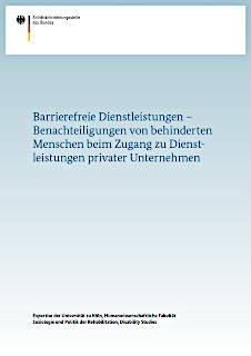 Cover der Expertise "Barrierefreie Dienstleistungen"
