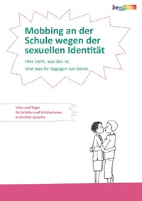 Cover zu der Broschüre "Mobbing an der Schule wegen der sexuellen Identität" Cover zu der Broschüre "Mobbing an der Schule wegen der sexuellen Identität"
