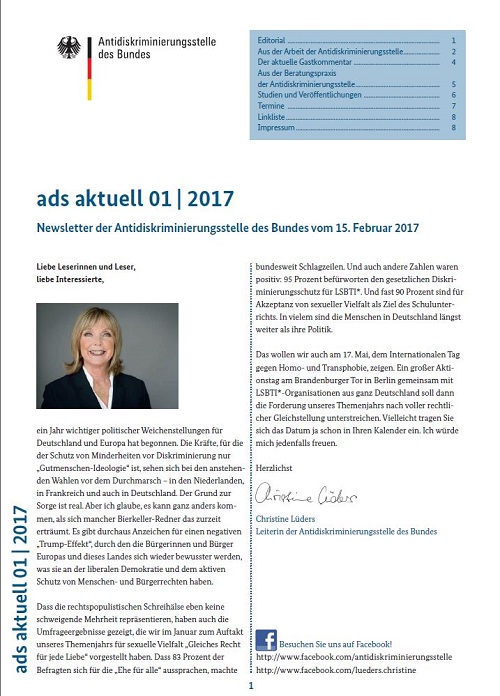 Cover ads aktuell 01/2017