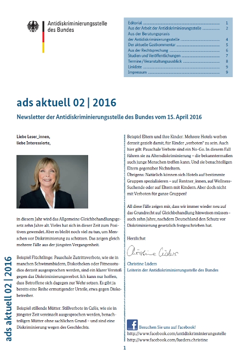 Cover ads aktuell 02/2016