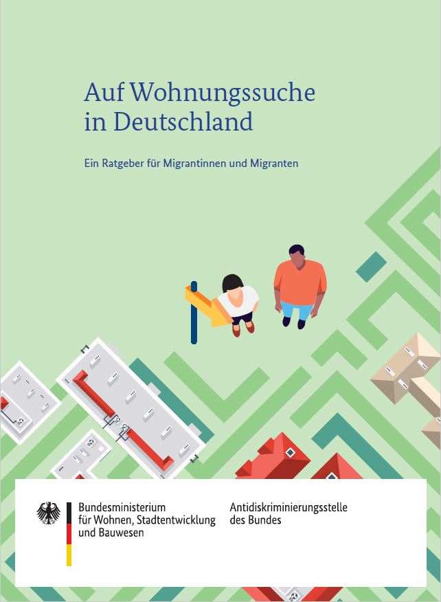 Cover zum Ratgeber für Migrantinnen und Migranten "Auf Wohnungssuche in Deutschland" Cover zum Ratgeber für Migrantinnen und Migranten "Auf Wohnungssuche in Deutschland"