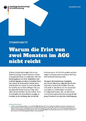 STANDPUNKTE - Fristen im AGG STANDPUNKTE - Fristen im AGG
