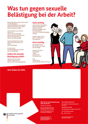 Was tun gegen sexuelle Belästigung bei der Arbeit? mit Freitextfeld in Leichter Sprache Was tun gegen sexuelle Belästigung bei der Arbeit? mit Freitextfeld in Leichter Sprache