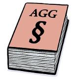 Buxh mit der Abkürzung AGG und dem Sonderzeichen Paragraph Buxh mit der Abkürzung AGG und dem Sonderzeichen Paragraph