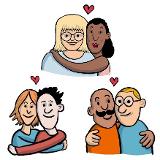 verschiedene Menschen zeigen sich Zuneigung verschiedene Menschen zeigen sich Zuneigung