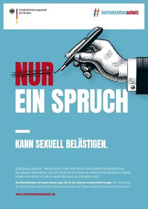 Plakat Betriebsklimaschutz „Nur ein Spruch“ Plakat Betriebsklimaschutz „Nur ein Spruch“